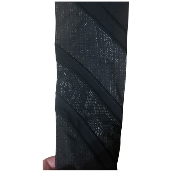 Lululemon Wunder Train Hi Rise Lace Trim Leggings Size 2 Black Women’s NWOT - Picture 8 of 9